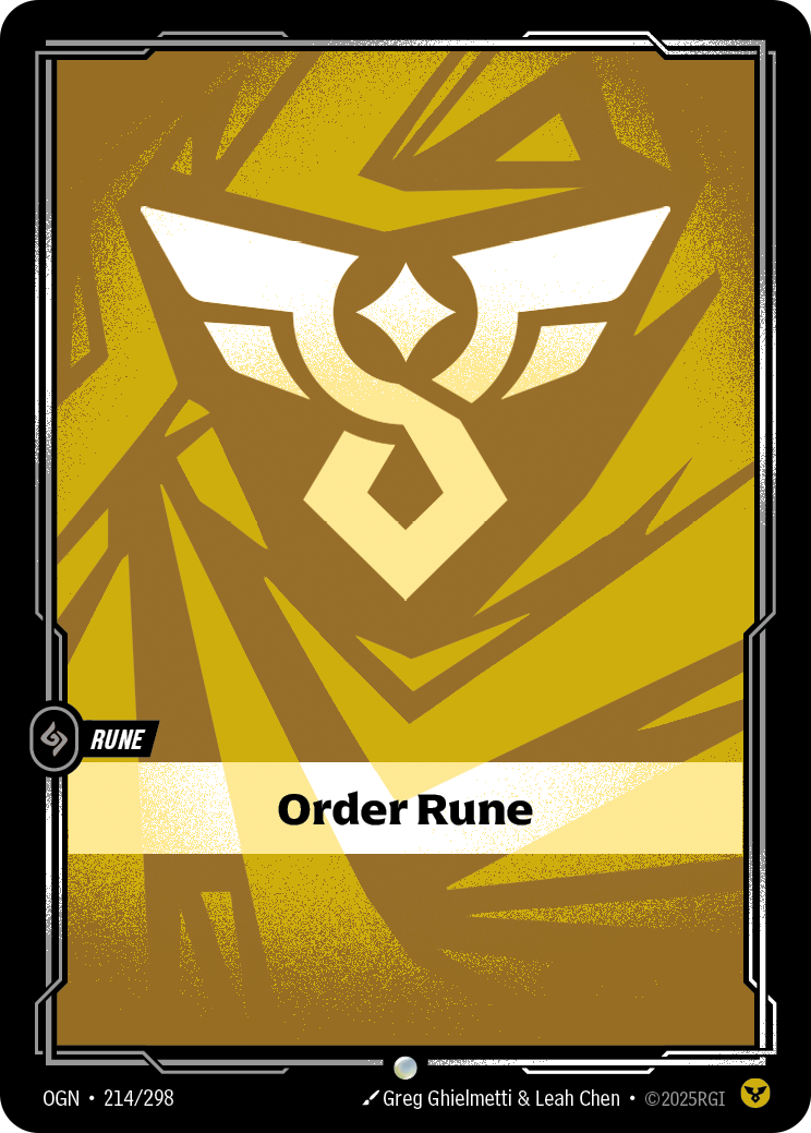 Riftbound Rune: Order Rune.