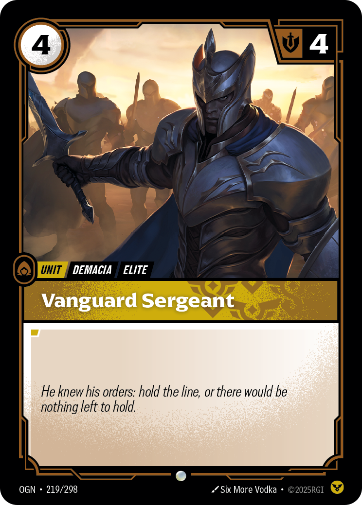 Riftbound Unit: Vanguard Sergeant.