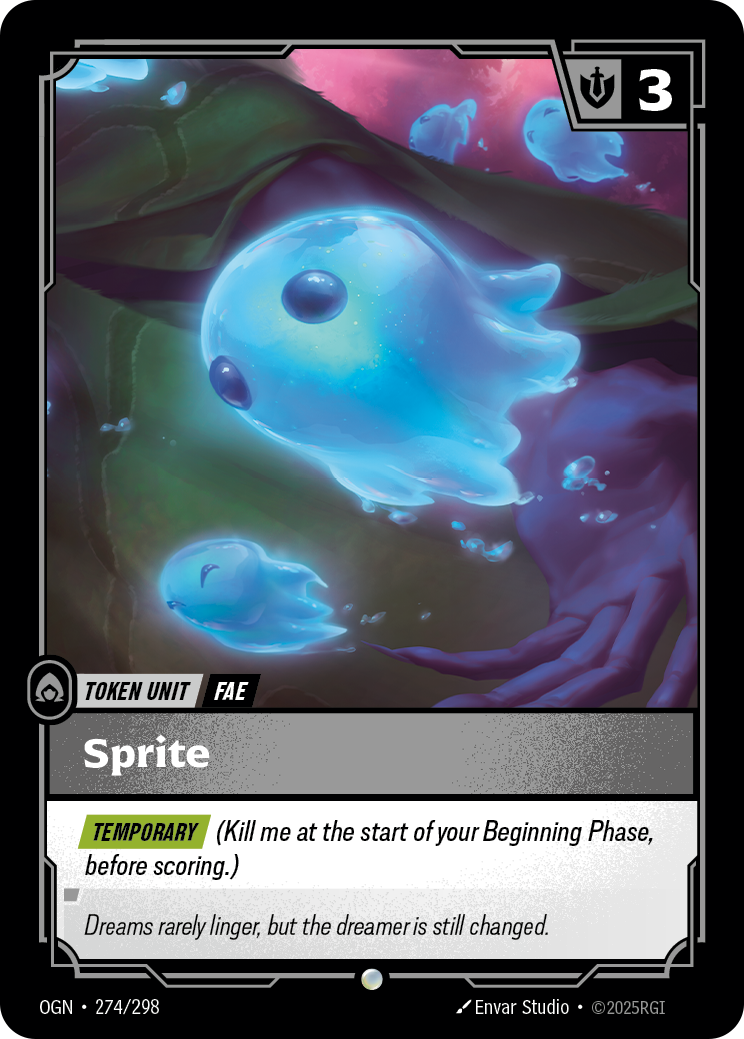 Riftbound Unit: Sprite. [Temporary] (Kill me at the start of your Beginning Phase, before scoring.)