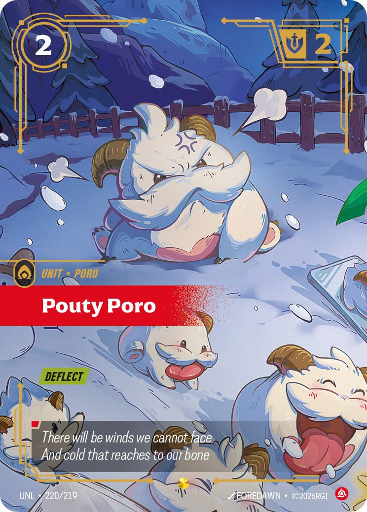Riftbound Unit: Pouty Poro. [Deflect]