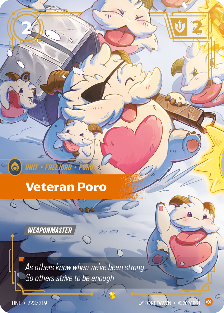 Riftbound Unit: Veteran Poro. [Weaponmaster]