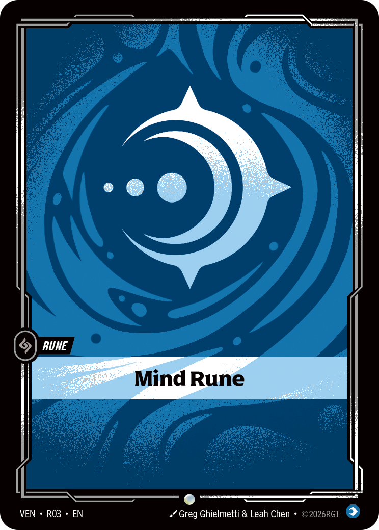 Riftbound Rune: Mind Rune. [NO TEXT]