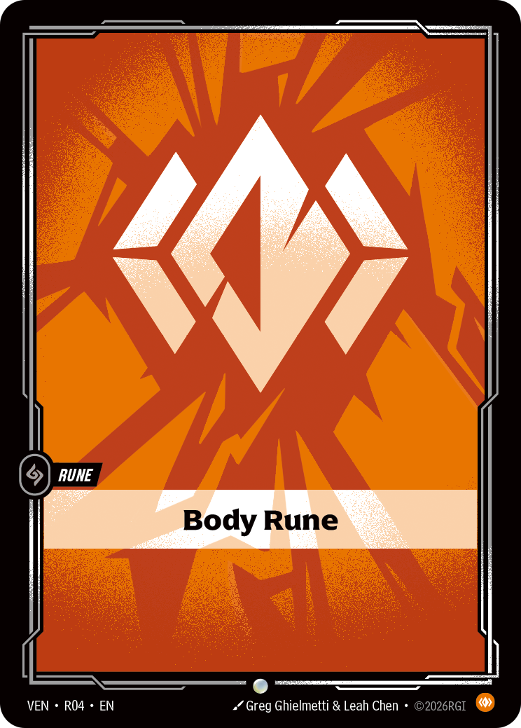 Riftbound Rune: Body Rune. [NO TEXT]