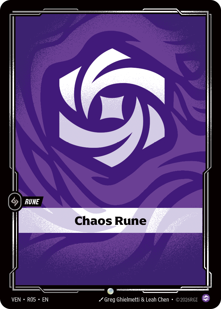 Riftbound Rune: Chaos Rune. [NO TEXT]