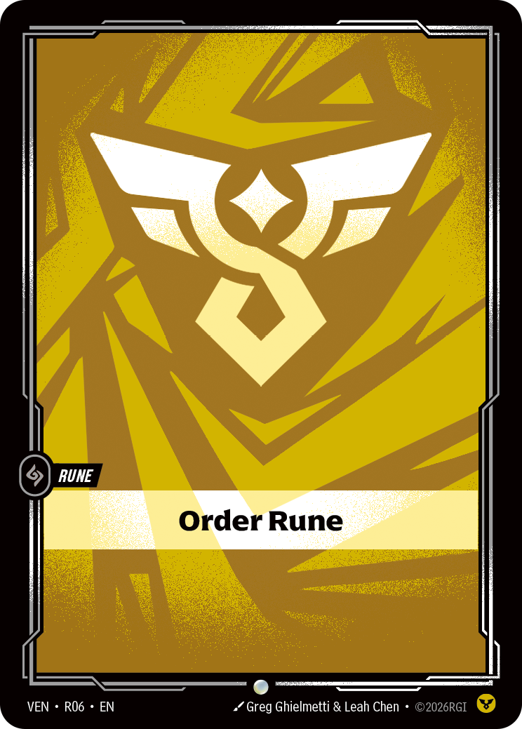 Riftbound Rune: Order Rune. [NO TEXT]